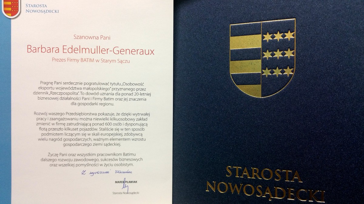 Nagroda Osobowość Eksportu Województwa Małopolskiego